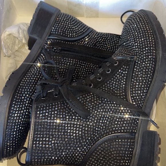 Steve Madden Shoes - Steve Madden Black Ankle Boots with Silver Accents
